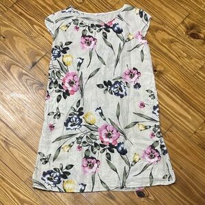 Realize Size XXL 100% Linen Floral Dress
